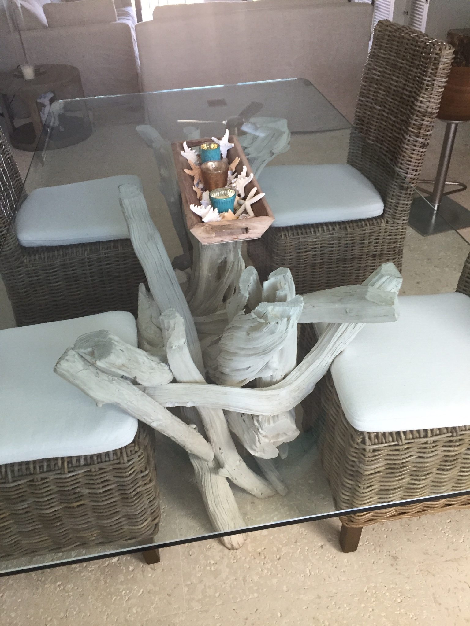 Some driftwood tables find a new home